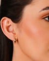 Trio de Argolas Coração Liso Banhado a Ouro 18K