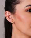 Trio de Argolas Coração Liso Banhado a Ouro 18K