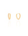 Brinco Argola Coração Cravejado Cristal 1.6 cm Banhado a Ouro 18K