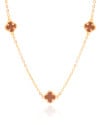Choker Elos Trevos Tom Rubi 1.0 cm Banhado a Ouro 18K