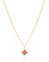 Gargantilha Elos Trevo Tom Rubi Banhado a Ouro 18K - 40 cm