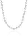 Choker Corações Bolinhas Ródio Branco