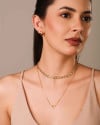 Gargantilha Veneziana Coração Vazado 1.0 cm Banhado a Ouro 18K - 45 cm