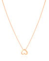 Gargantilha Veneziana Coração Vazado 1.0 cm Banhado a Ouro 18K - 45 cm