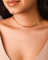 Choker Abaulada ABS Banhado a Ouro 18K