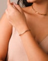 Bracelete Mola Abaulado ABS Banhado a Ouro 18K