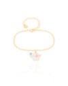Pulseira Infantil Elos Elefante 1.0 cm Banhado a Ouro 18K