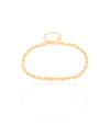 Pulseira Infantil Cordão Baiano 3 mm Banhado a Ouro 18K