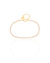 Pulseira Infantil Riviera Cristal 2 mm Banhado a Ouro 18K
