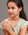Pulseira Infantil Elos Bolinhas 2.5 mm Ródio Branco