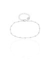 Pulseira Infantil Elos Bolinhas 2.5 mm Ródio Branco
