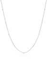 Gargantilha Infantil Grumet Bolinhas 2 mm Ródio Branco - 32 cm