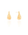 Brinco Gota Orgânica 2.4 cm Banhado a Ouro 18K
