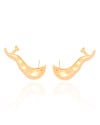 Ear Cuff Orgânico Liso 3.9 cm Banhado a Ouro 18K