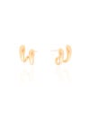 Brinco Dois Filetes Lisos 1.7 cm Banhado a Ouro 18K