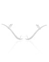 Ear Cuff Orgânico Liso 4.6 cm Ródio Branco