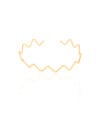 Bracelete Fio Zig Zag 2 mm Banhado a Ouro 18K