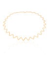 Aro Fio Zig Zag 2 mm Banhado a Ouro 18K - 35 cm