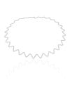 Aro Fio Zig Zag 2 mm Ródio Branco - 35 cm