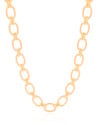 Gargantilha Elos Ovais 9 mm Banhado a Ouro 18K - 40 cm