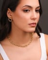 Gargantilha Elos Ovais 9 mm Banhado a Ouro 18K - 40 cm