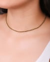 Choker Hematita Dourada 2 mm Banhado a Ouro 18K