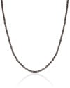 Choker Hematita Grafite 2 mm Ródio Branco
