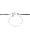 Choker Hematita Grafite 2 mm Ródio Branco