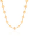 Choker Canutilhos Bolas Lisas Banhado a Ouro 18K