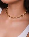 Choker Canutilhos Bolas Lisas Banhado a Ouro 18K