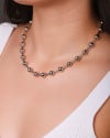 Choker Canutilhos Bolas Lisas Ródio Branco