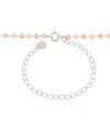 Choker Bolinhas Pêssego e Salmão 3 mm Ródio Branco