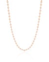 Choker Bolinhas Pêssego 3 mm Ródio Branco