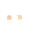 Brinco Quadrado Ponto de Luz Morganita Cravejado Cristal Banhado a Ouro 18K