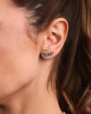 Ear Cuff Pontos de Luz Turmalina Ródio Branco