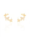 Ear Cuff Borboletas Cravejadas Cristal 2.6 cm Banhado a Ouro 18K