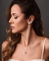 Ear Cuff Borboletas Cravejadas Cristal 2.6 cm Ródio Branco