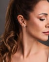 Ear Cuff Franja Pontos de Luz Cristal Banhado a Ouro 18K