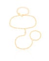 Pulseira Hand Chain Singapura 2 mm Banhado a Ouro 18K