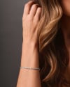 Pulseira Riviera Cravação Inglesa Cristal 3 mm Ródio Branco