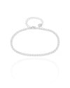 Pulseira Riviera Cristal 2.5 mm Ródio Branco