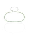 Pulseira Riviera Turmalina 2 mm Ródio Branco