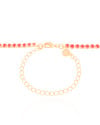 Choker Riviera Fuchsia 3 mm Banhado a Ouro 18K