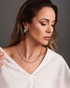 Choker Gotas Cristais 5 mm Ródio Branco