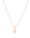 Gargantilha Veneziana Folha Navetes Cristal Banhado a Ouro 18K - 45 cm