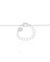 Gargantilha Elos Borboleta Cravejada Cristal 1.3 cm Ródio Branco - 45 cm