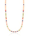 Gargantilha Riviera Colorida 3 mm Banhado a Ouro 18K - 45 cm