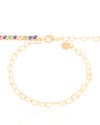 Gargantilha Riviera Colorida 3 mm Banhado a Ouro 18K - 45 cm
