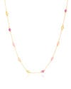 Choker Elos Cristais Coloridos 3 mm Banhado a Ouro 18K