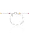Choker Elos Cristais Coloridos 3 mm Ródio Branco